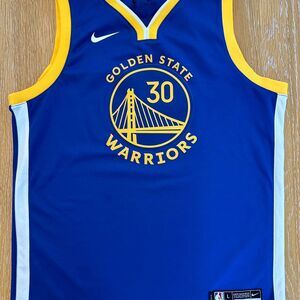 Youth Golden State Warriors Curry Nike Royal Swingman Icon Edition Jersey Large